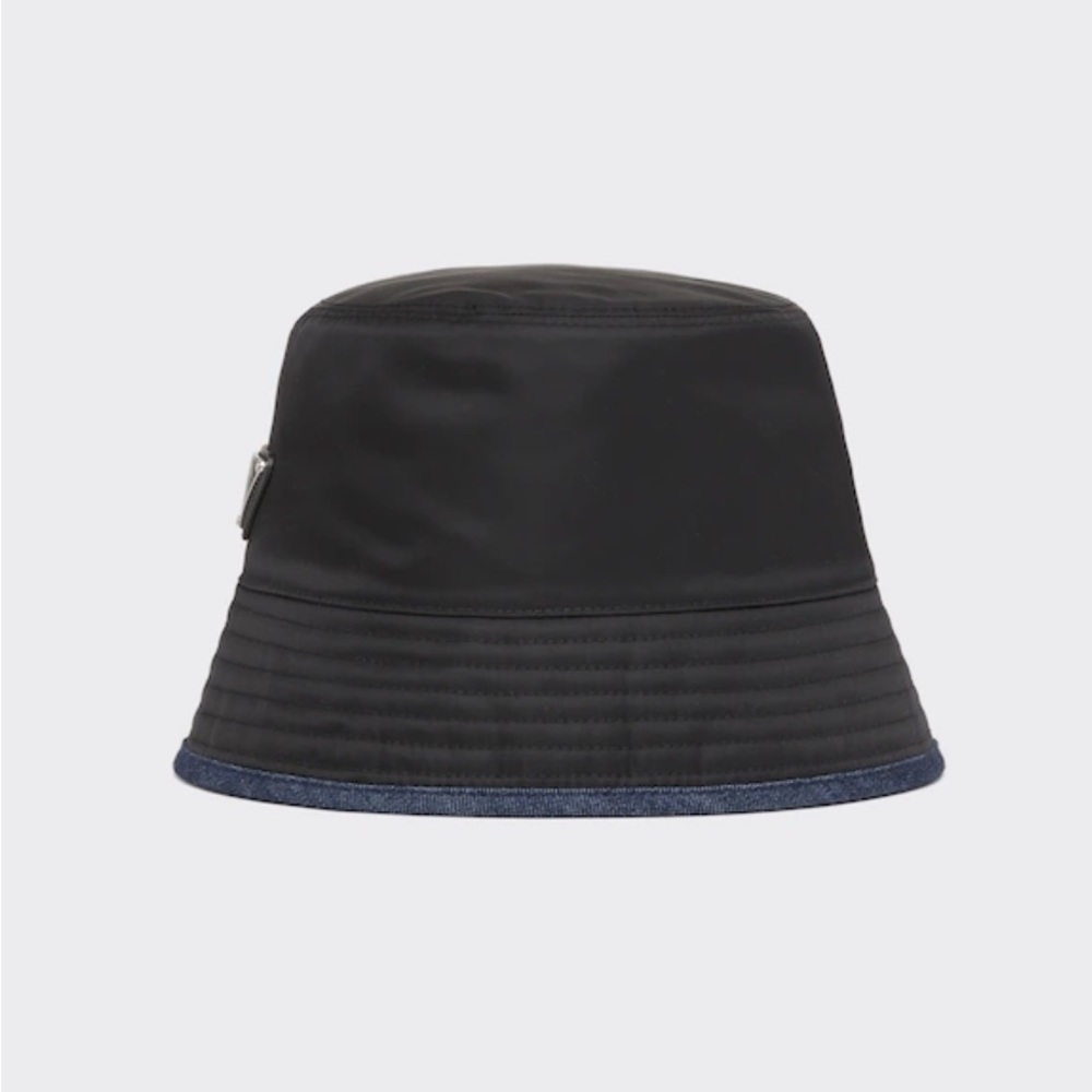 Prada Re-Nylon and denim reversible bucket hat - Picture 3 of 8
